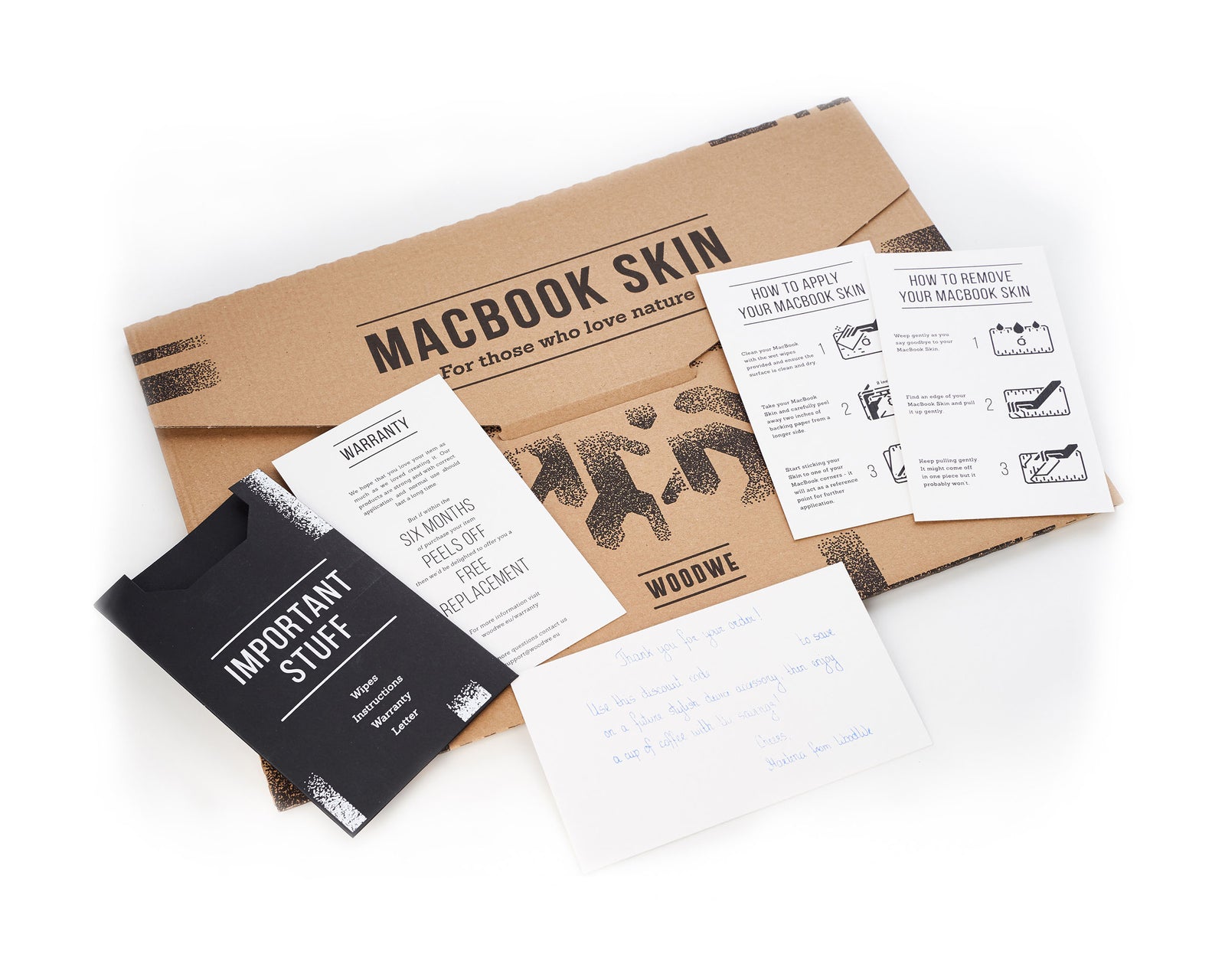Wolf in the woods - Minimal - Macbook Wood Skin