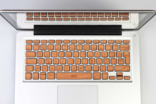 Macbook Keyboard Cherry Wood Sticker Decal Skin Cover Case for Air Pro 11 13 15 12 inch in 1