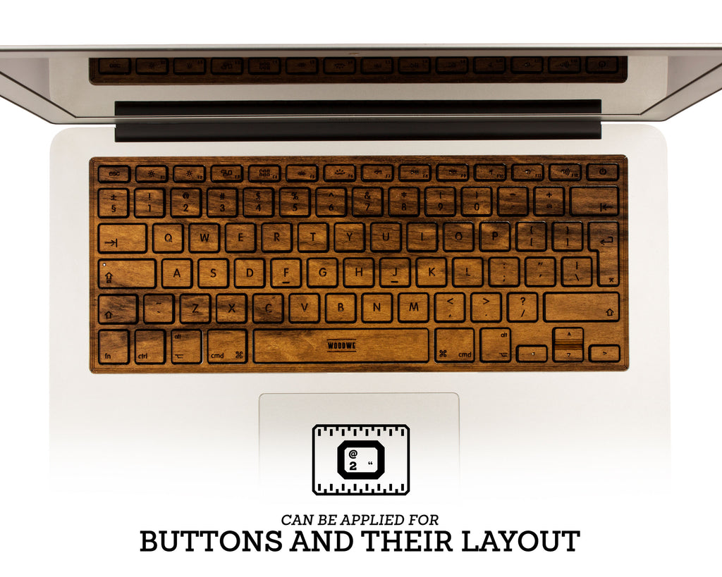 Macbook Wood Keyboard Skin - Imbuia