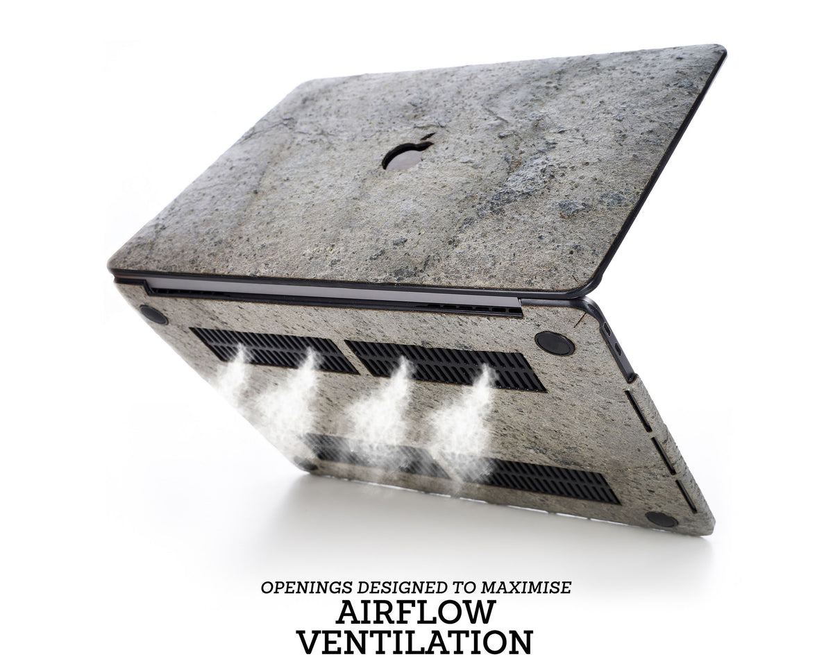 MACBOOK PROTECTIVE CASE - Made of Real Stone - Silver Grey