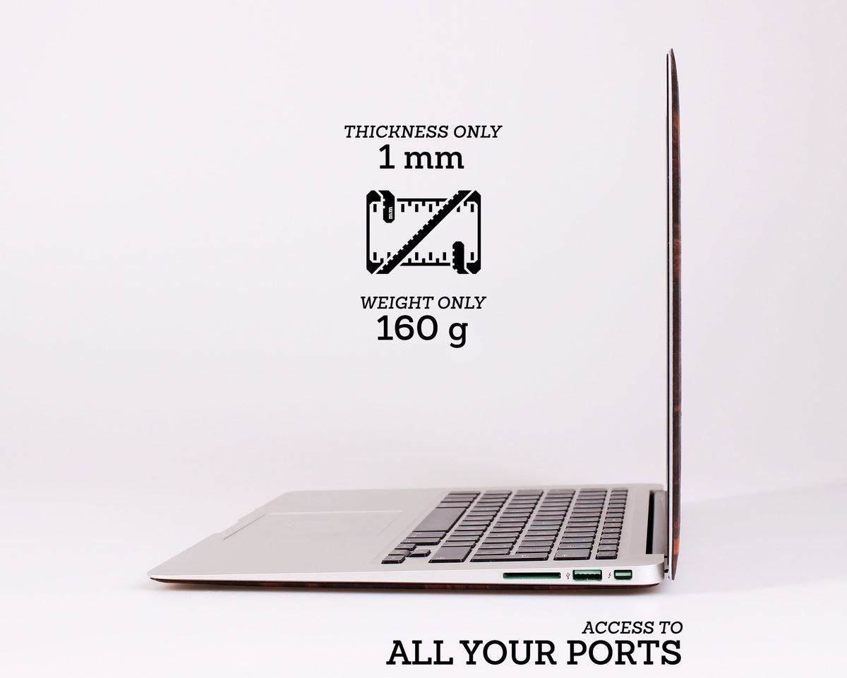 MacBook Skin - Made of Real Wood - Ebony