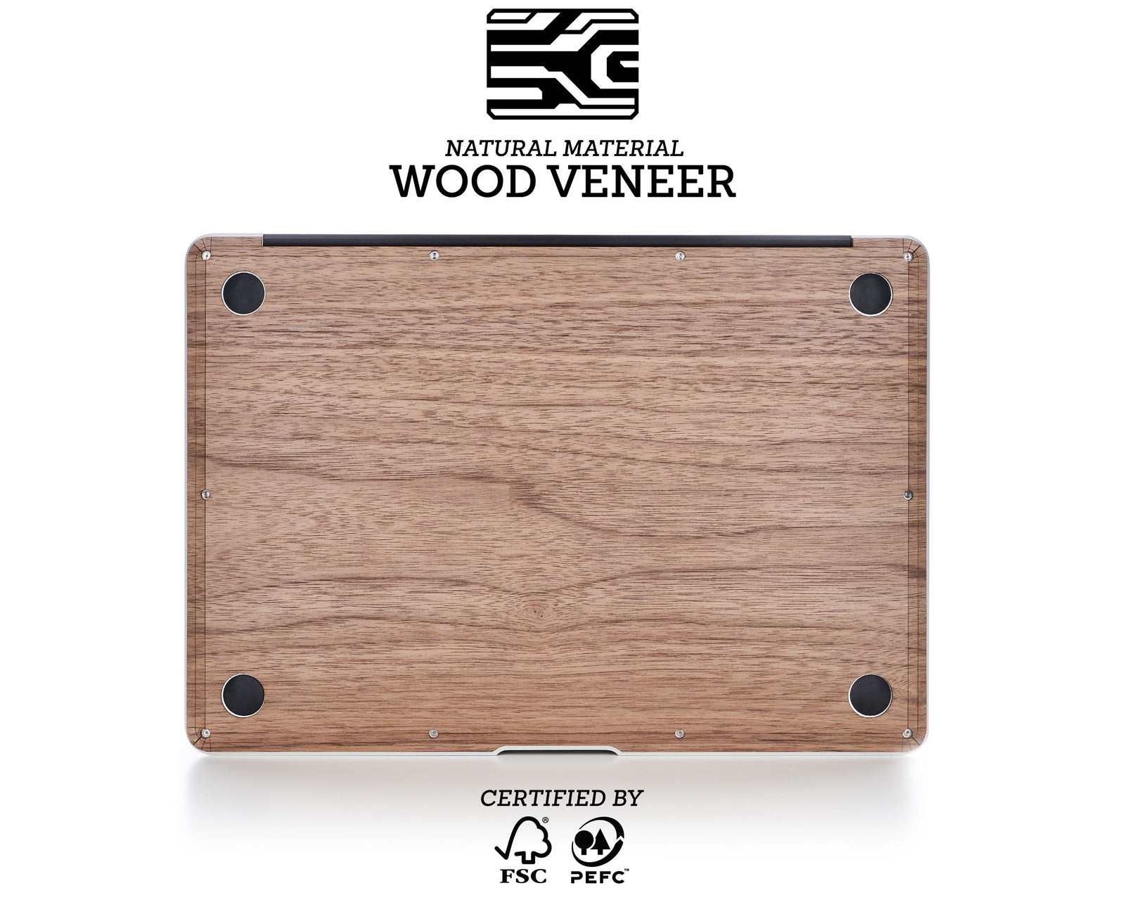 Wolf in the woods - Minimal - Macbook Wood Skin